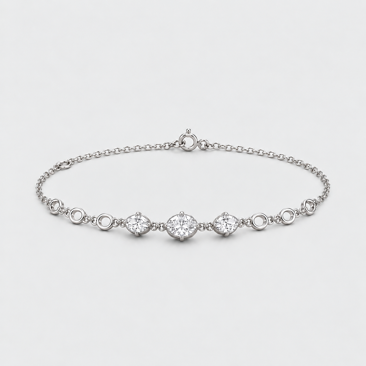 Lab Grown Diamond Oval Cut Chain Bracelet 0.75 Ct. (EF/VVS-VS)