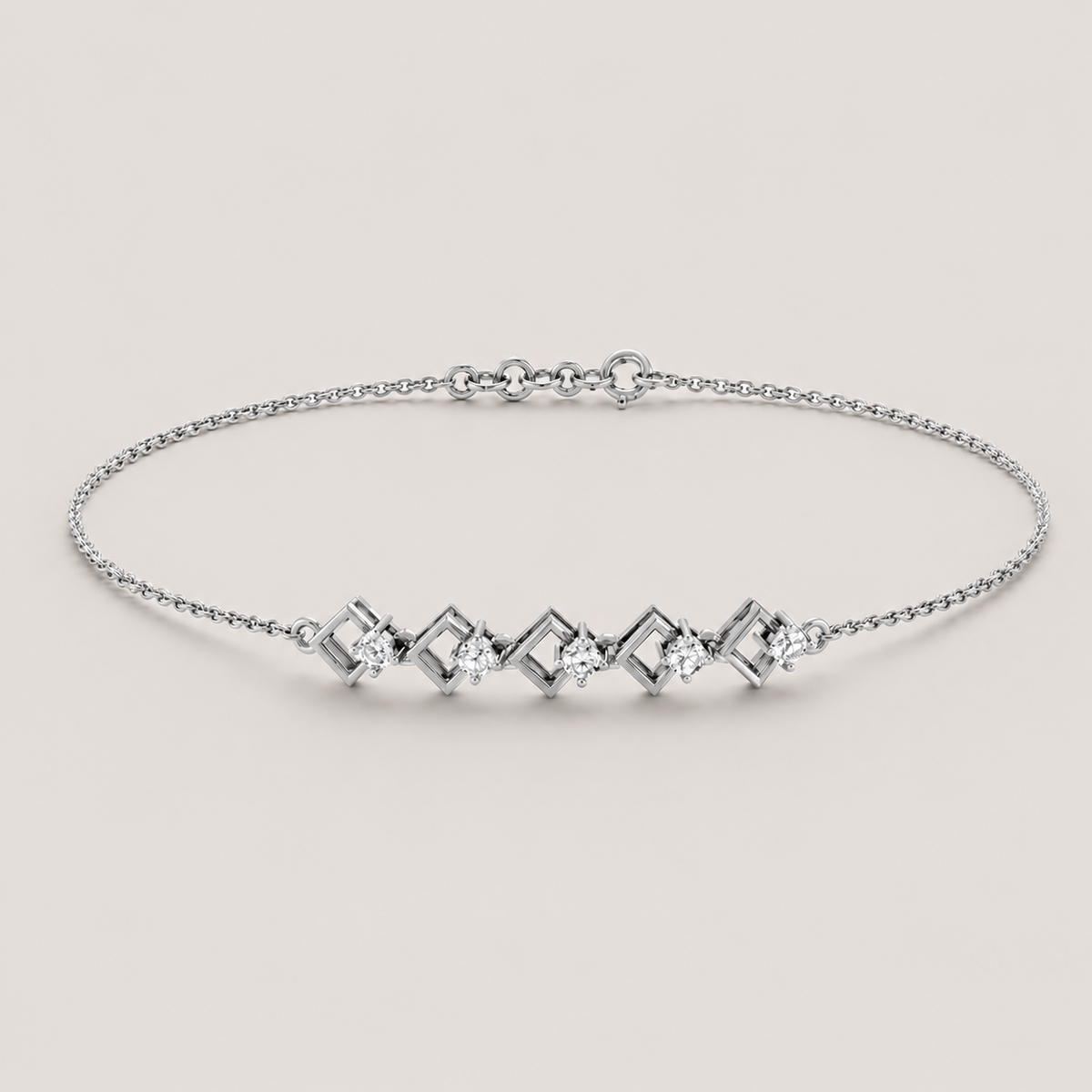 Lab Grown Diamond Round Cut Chain Bracelet 0.40 Ct. (EF-VS)