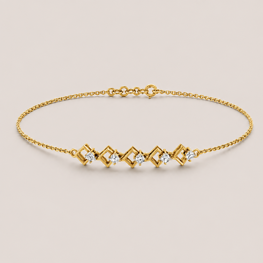 Lab Grown Diamond Round Cut Chain Bracelet 0.40 Ct. (EF-VS)