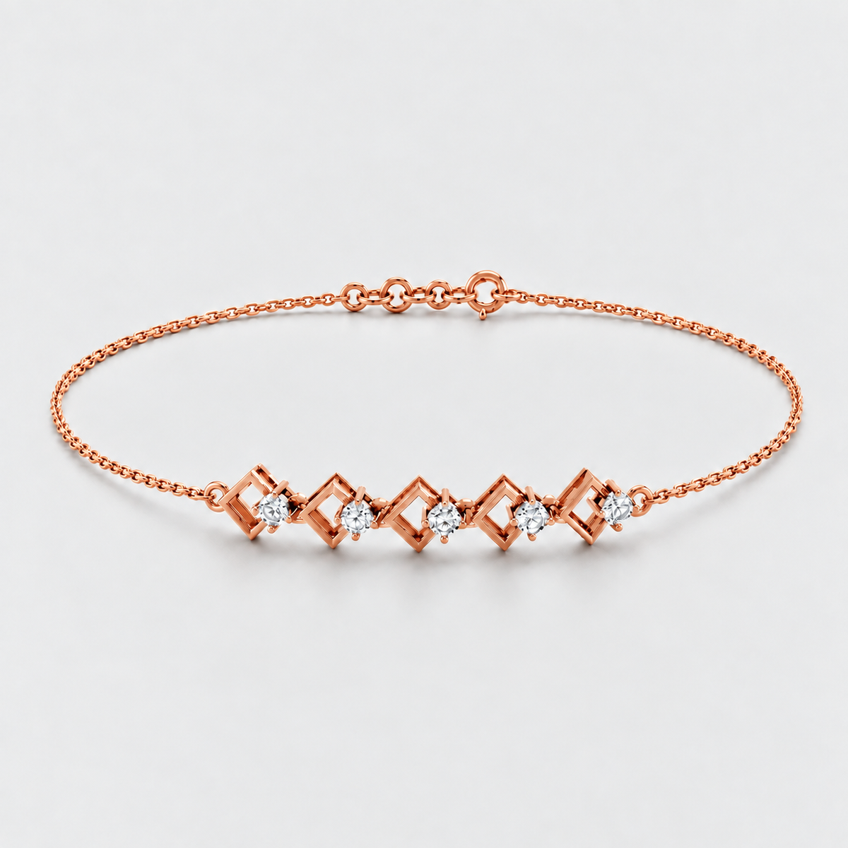Lab Grown Diamond Round Cut Chain Bracelet 0.40 Ct. (EF/VVS-VS)