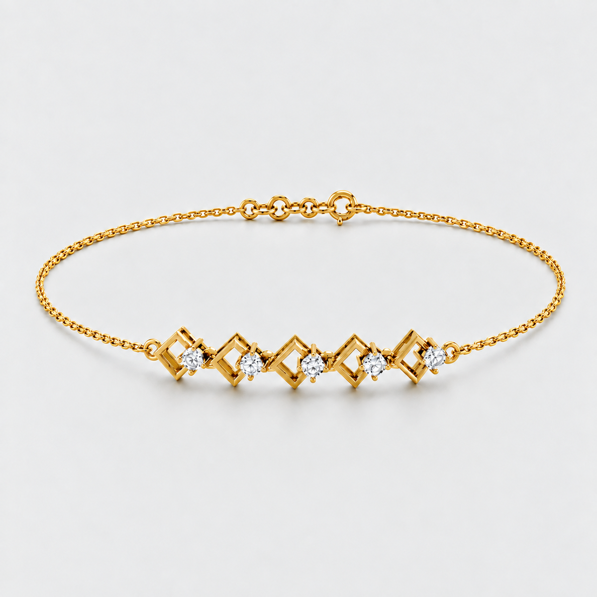 Lab Grown Diamond Round Cut Chain Bracelet 0.40 Ct. (EF/VVS-VS)