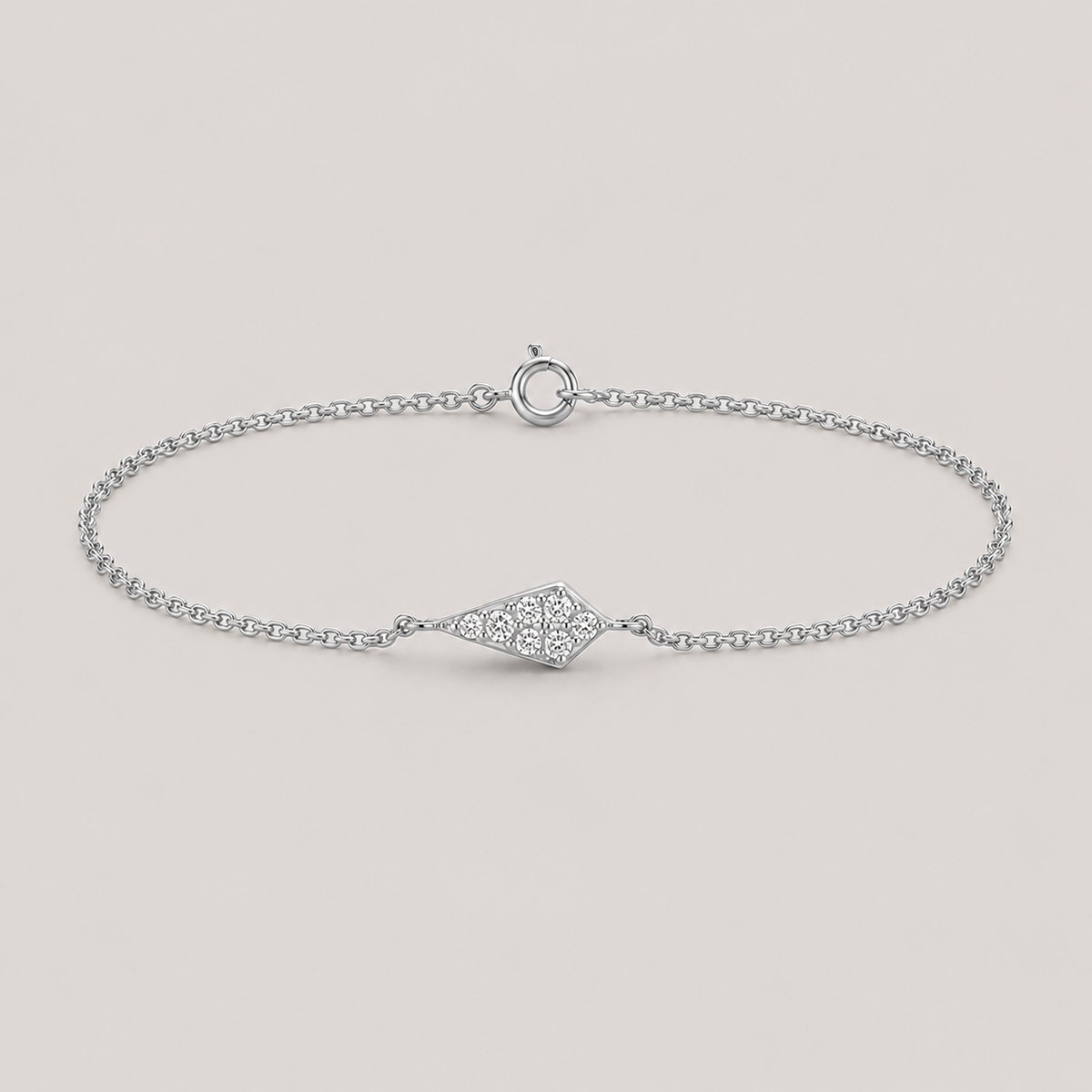 Lab Grown Diamond Chain Bracelet Round-Cut 0.21 Ct. (EF-VS)