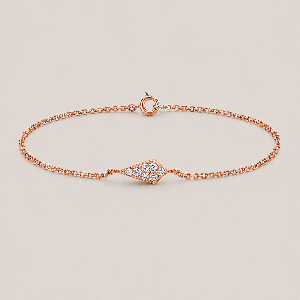 Lab Grown Diamond Chain Bracelet Round-Cut 0.21 Ct. (EF-VS)