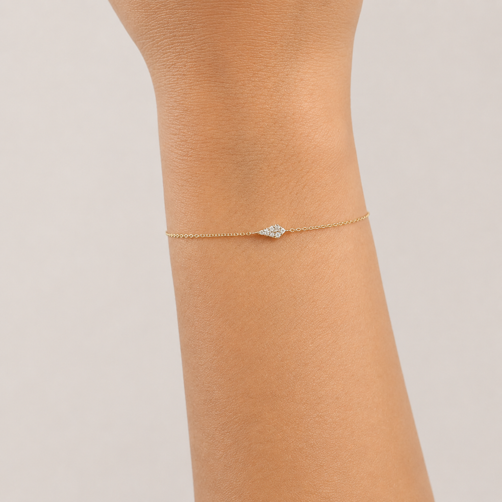 Lab Grown Diamond Chain Bracelet Round-Cut 0.21 Ct. (EF-VS)