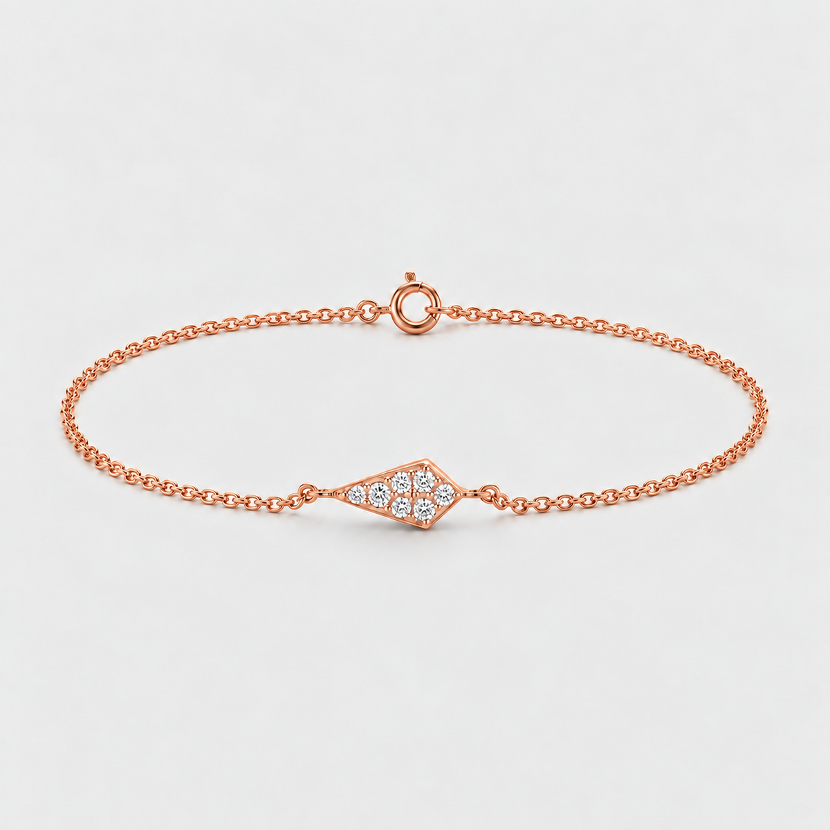 Lab Grown Diamond Chain Bracelet Round-Cut 0.21 Ct. (EF/VVS-VS)