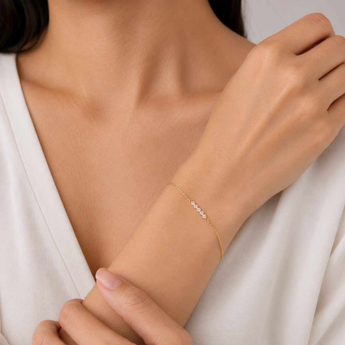 Lab Grown Diamond Chain Bracelet 0.15 Ct. (EF-VS)