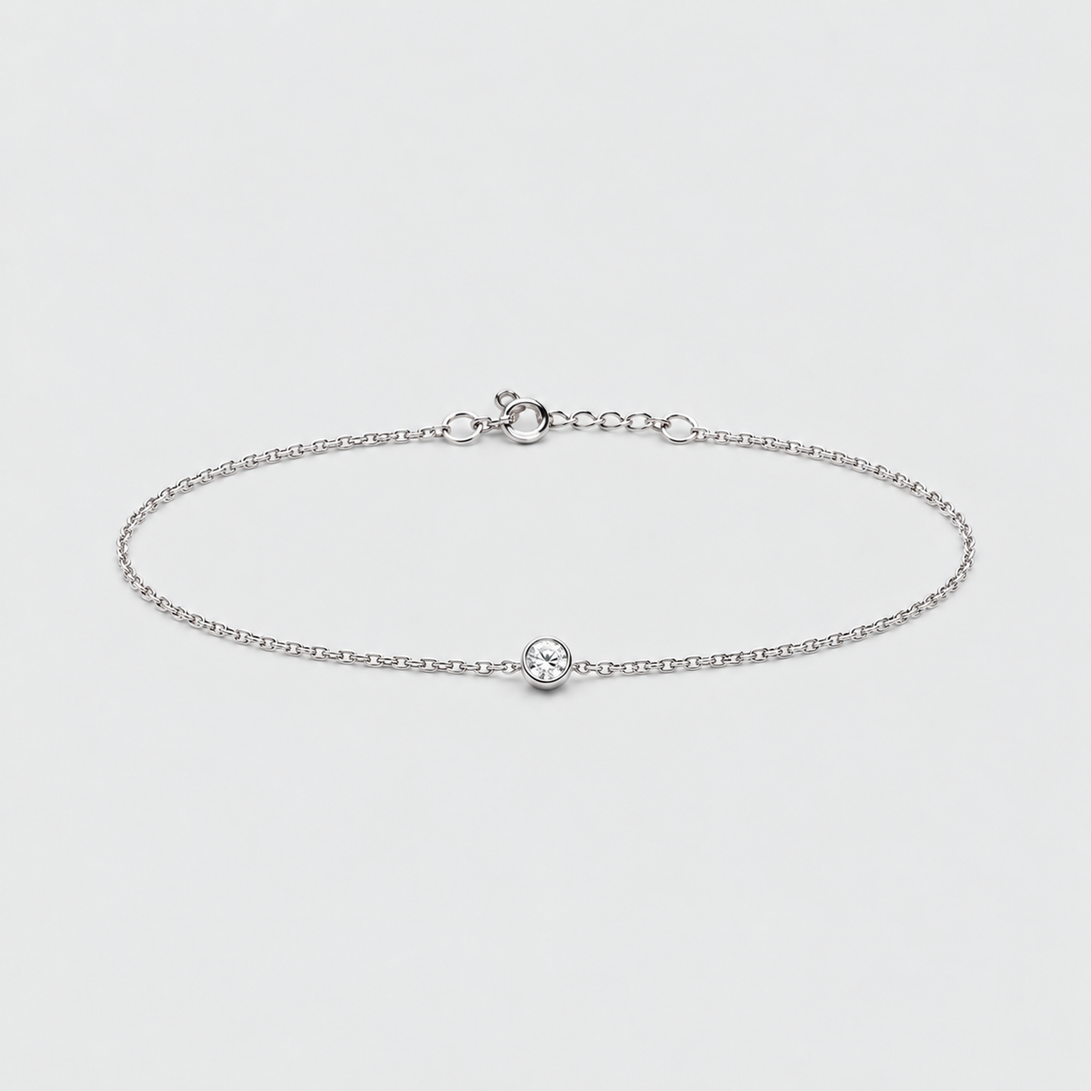 Lab Grown Diamond Chain Bracelet Round-Cut 0.17 Ct. (EF/VVS-VS)
