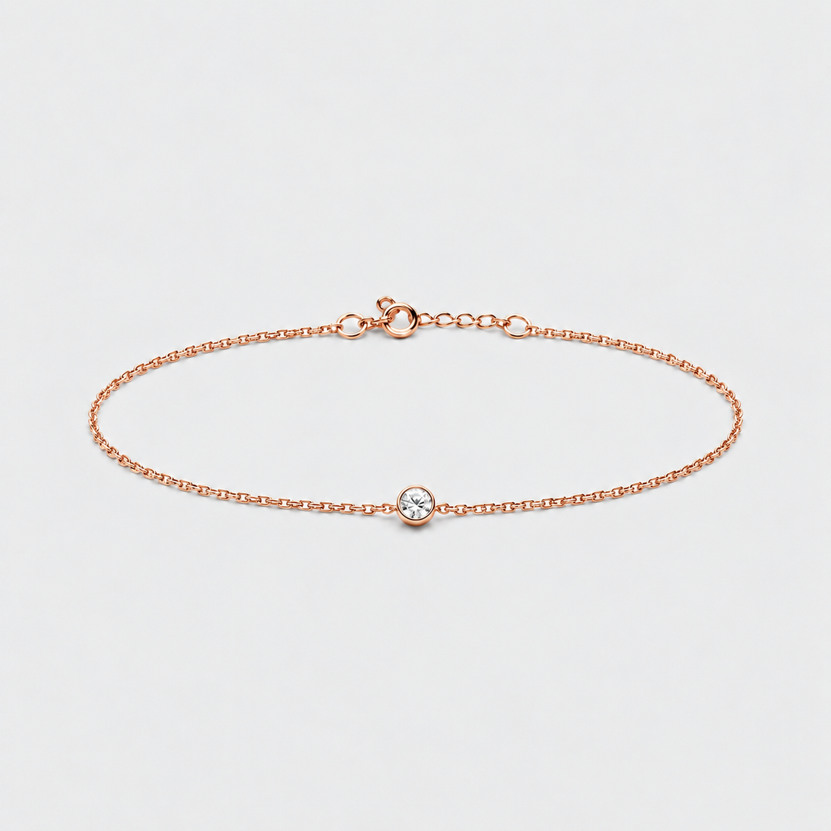 Lab Grown Diamond Chain Bracelet Round-Cut 0.17 Ct. (EF/VVS-VS)