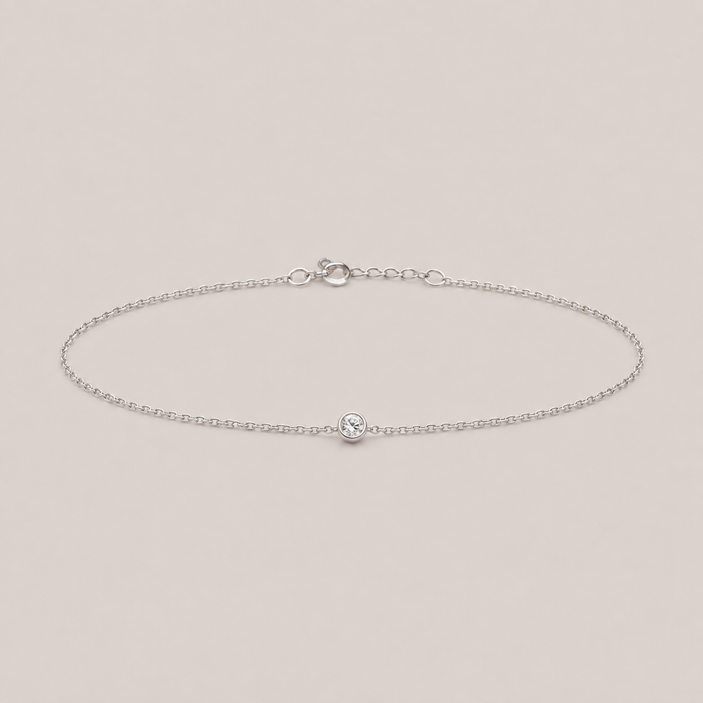 Lab Grown Diamond Chain Bracelet Round-Cut 0.17 Ct. (EF-VS)