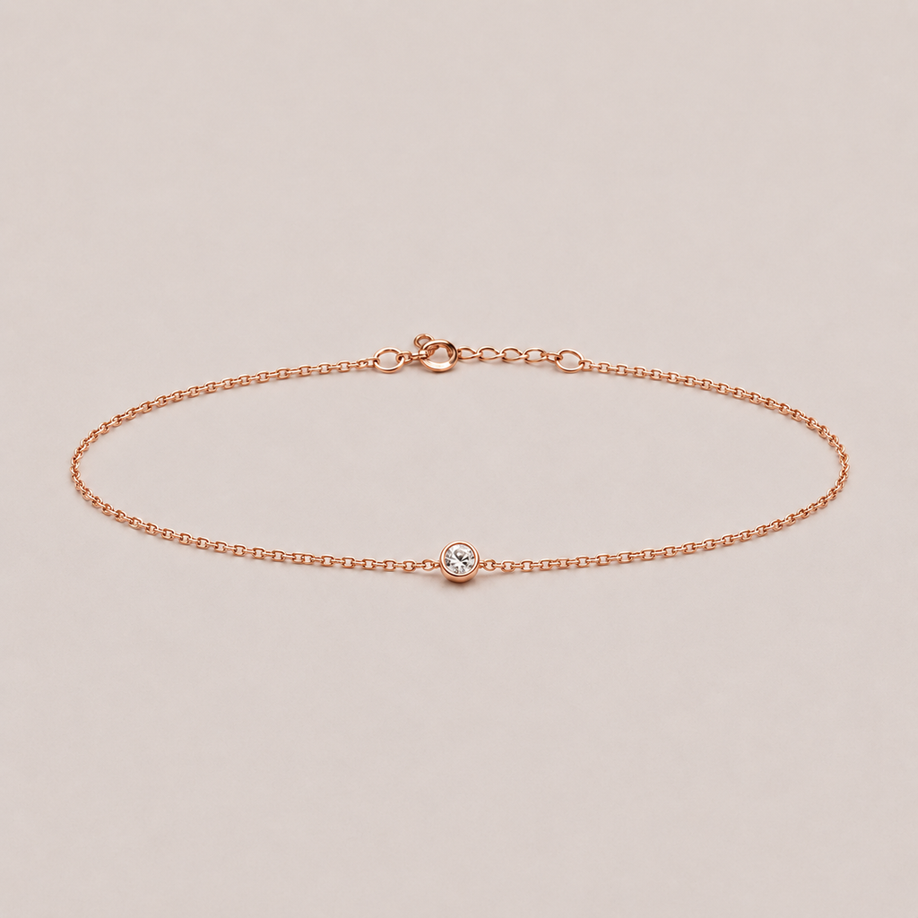 Lab Grown Diamond Chain Bracelet Round-Cut 0.17 Ct. (EF-VS)