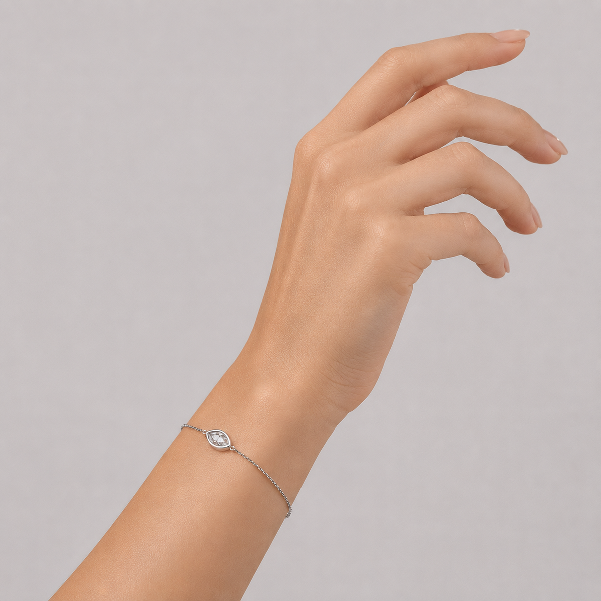 1 Ct. Lab Grown Diamond Marquise Cut Chain Bracelet (EF-VS)