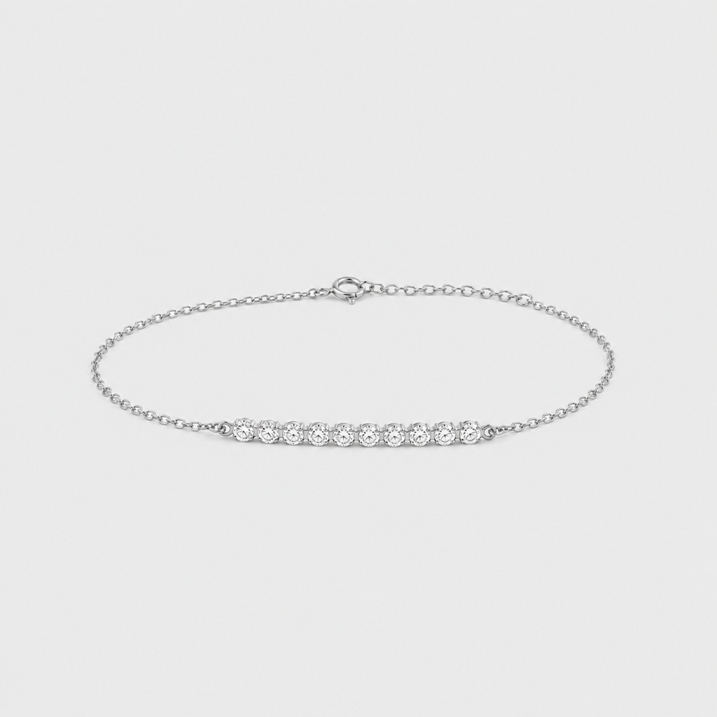 Lab Grown Diamond Round-Cut Chain Bracelet 0.30 Ct. (EF-VS)