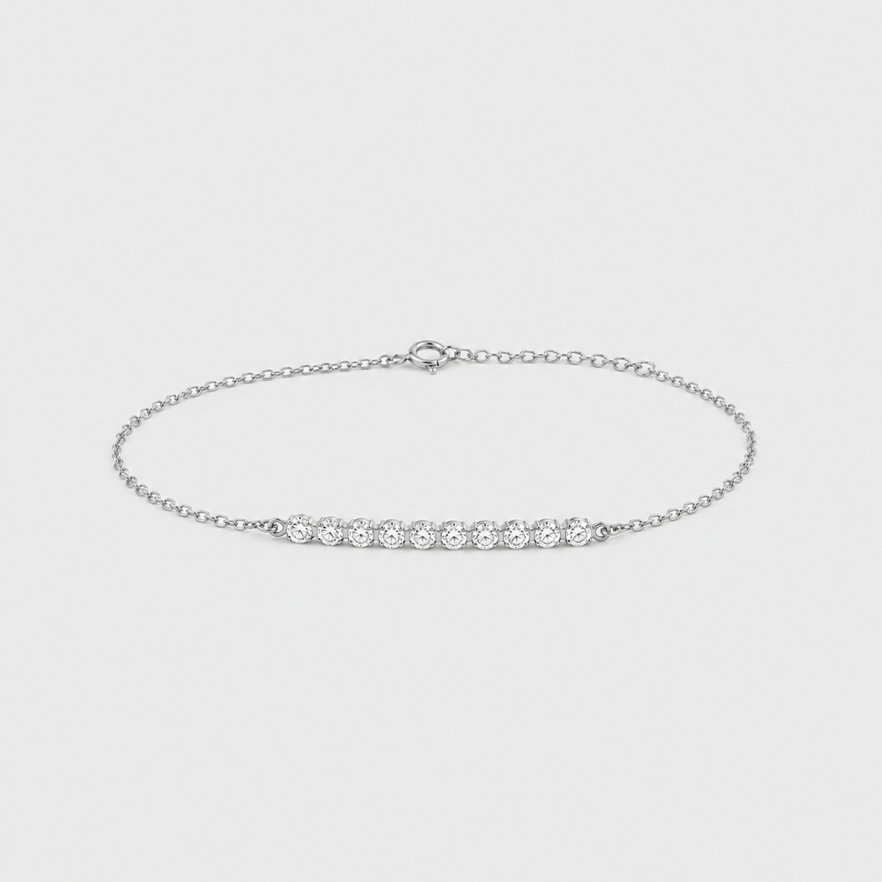 Lab Grown Diamond Round-Cut Chain Bracelet 0.30 Ct. (EF-VS)