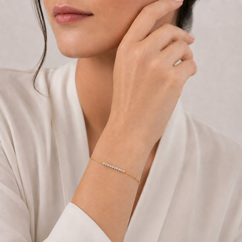Lab Grown Diamond Round-Cut Chain Bracelet 0.30 Ct. (EF-VS)