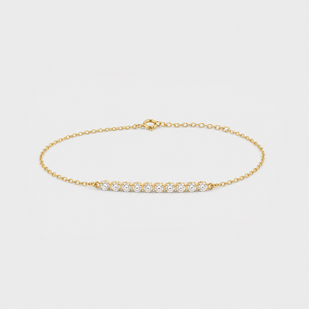 Lab Grown Diamond Round-Cut Chain Bracelet 0.30 Ct. (EF-VS)