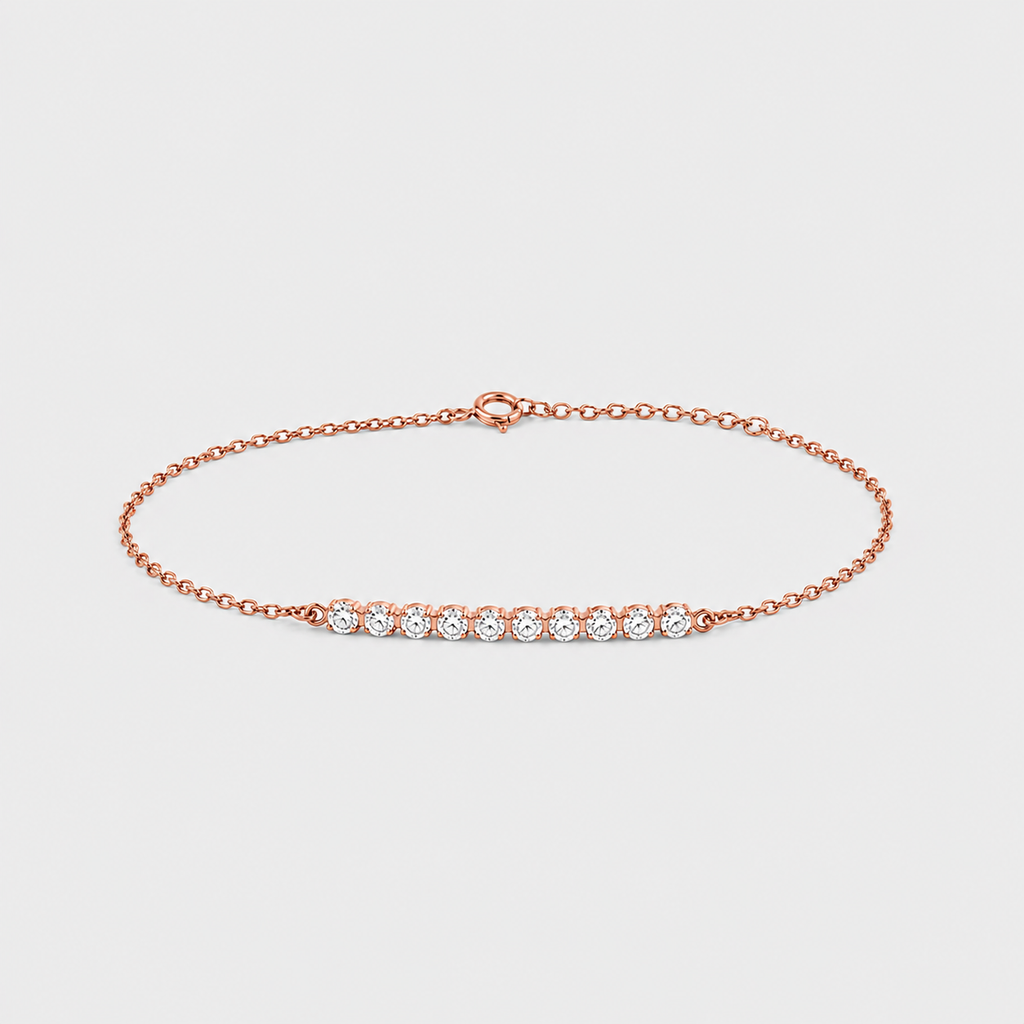 Lab Grown Diamond Round-Cut Chain Bracelet 0.30 Ct. (EF-VS)