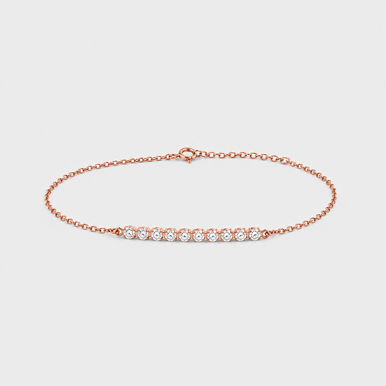 Lab Grown Diamond Round-Cut Chain Bracelet 0.30 Ct. (EF-VS)