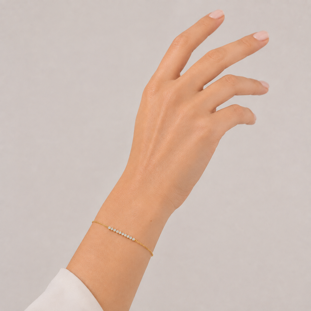 Lab Grown Diamond Round-Cut Chain Bracelet 0.30 Ct. (EF-VS)