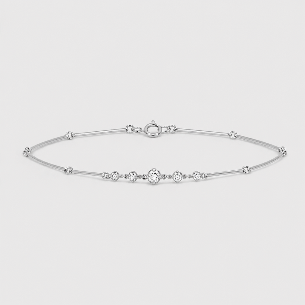 Lab-Grown Diamond Chain Bracelet Round-Cut 0.33 Ct. (EF-VS)