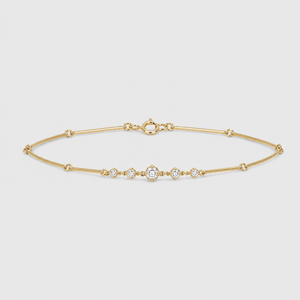 Lab-Grown Diamond Chain Bracelet Round-Cut 0.33 Ct. (EF-VS)