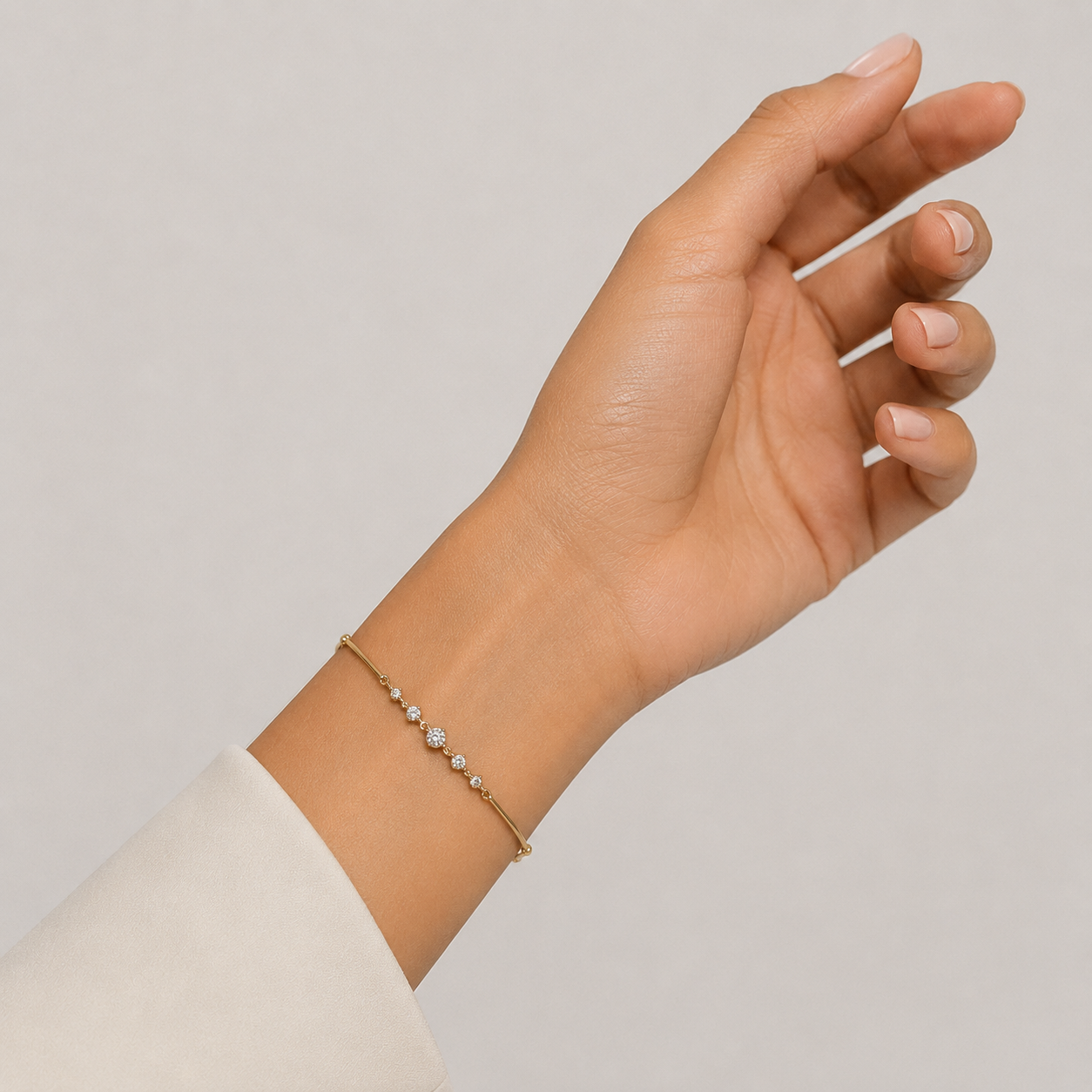Lab-Grown Diamond Chain Bracelet Round-Cut 0.33 Ct. (EF-VS)
