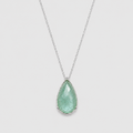 5 Ct. Pear-Cut Emerald Gemstone Pendant Necklace