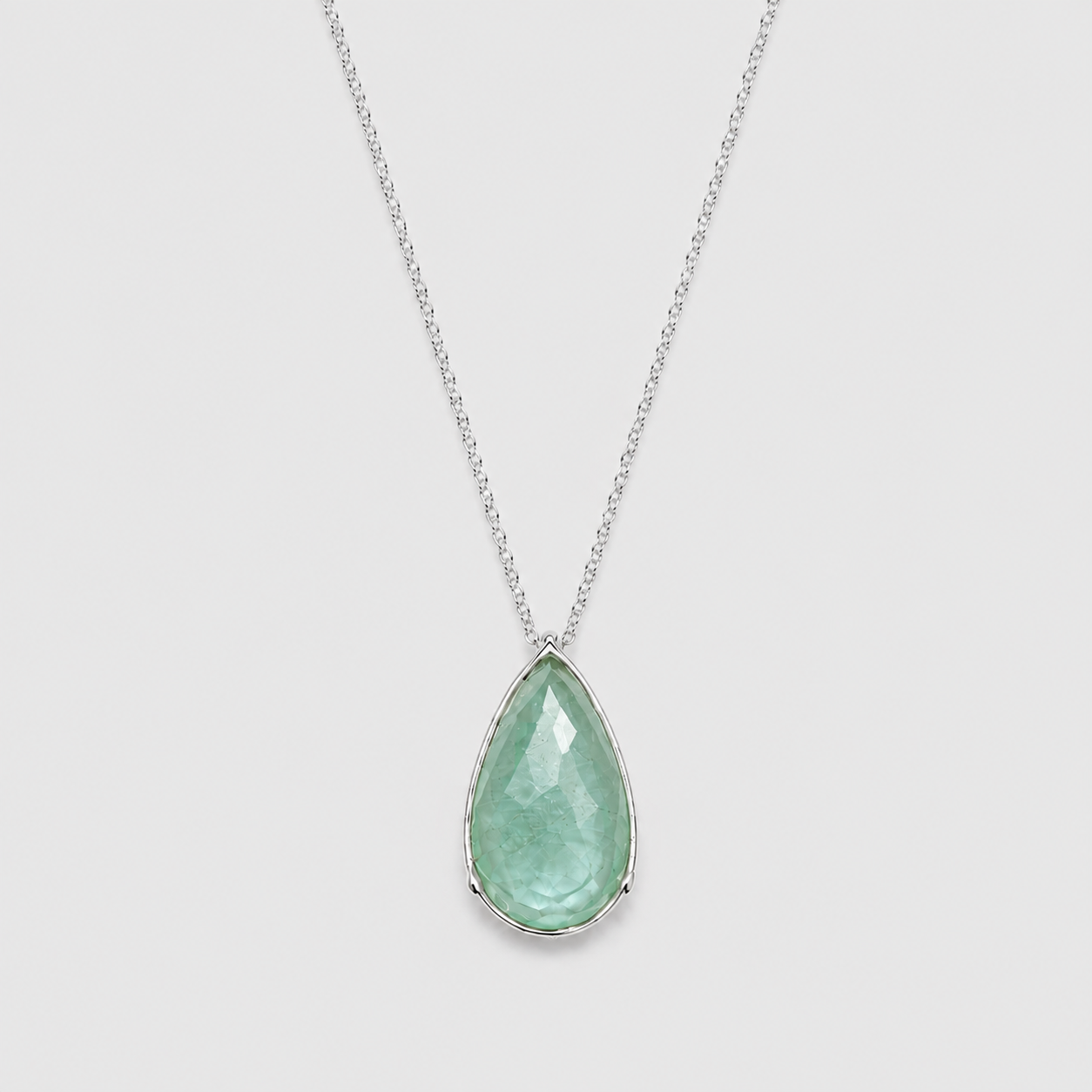5 Ct. Pear-Cut Emerald Gemstone Pendant Necklace