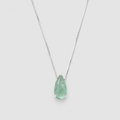 2 Ct. Pear-Cut Emerald Gemstone Pendant Necklace