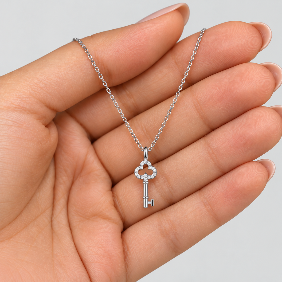 Lab Grown Diamond Chain Necklace 0.14 Ct. Round Cut (EF/VVS-VS)