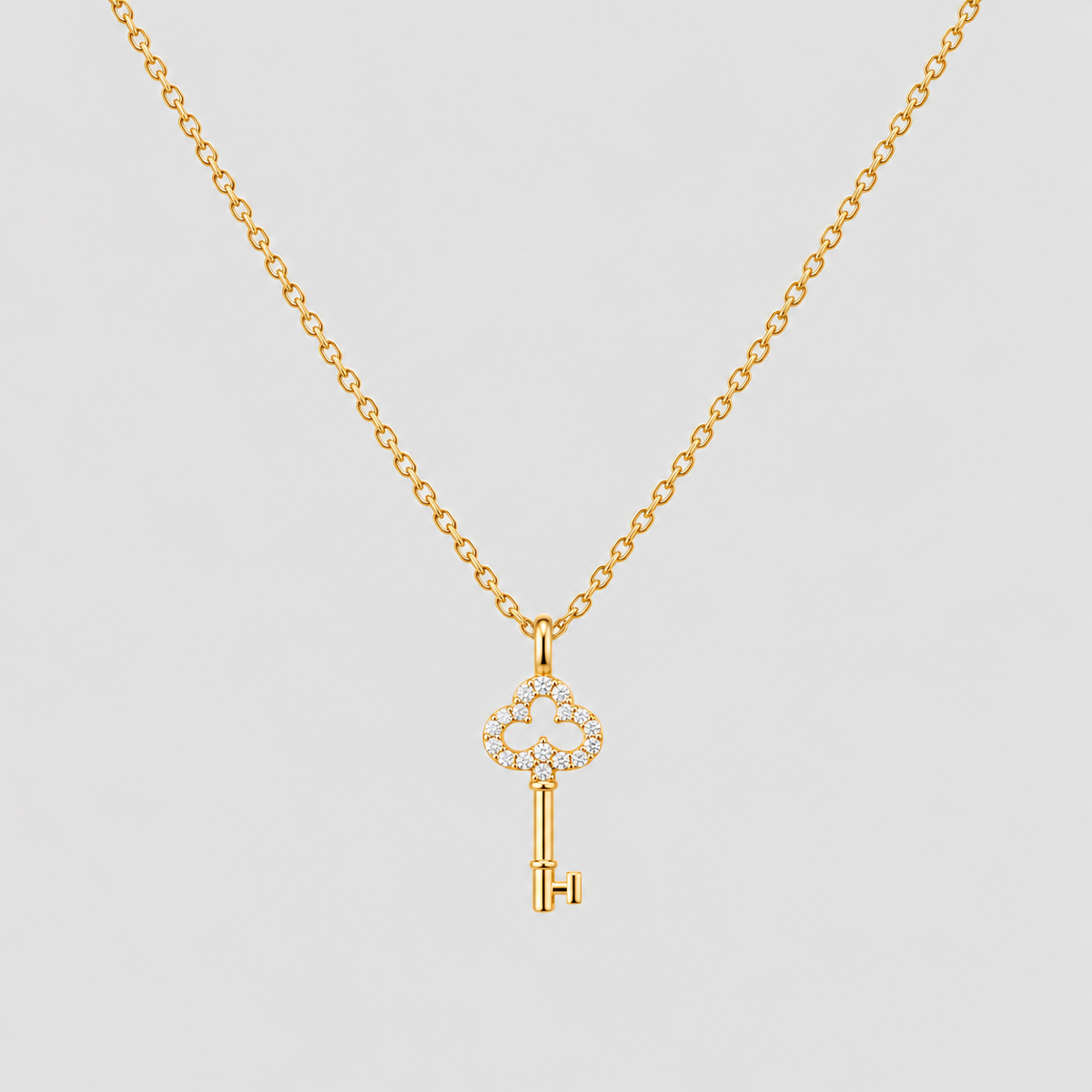 Lab Grown Diamond Chain Necklace 0.14 Ct. Round Cut (EF/VVS-VS)