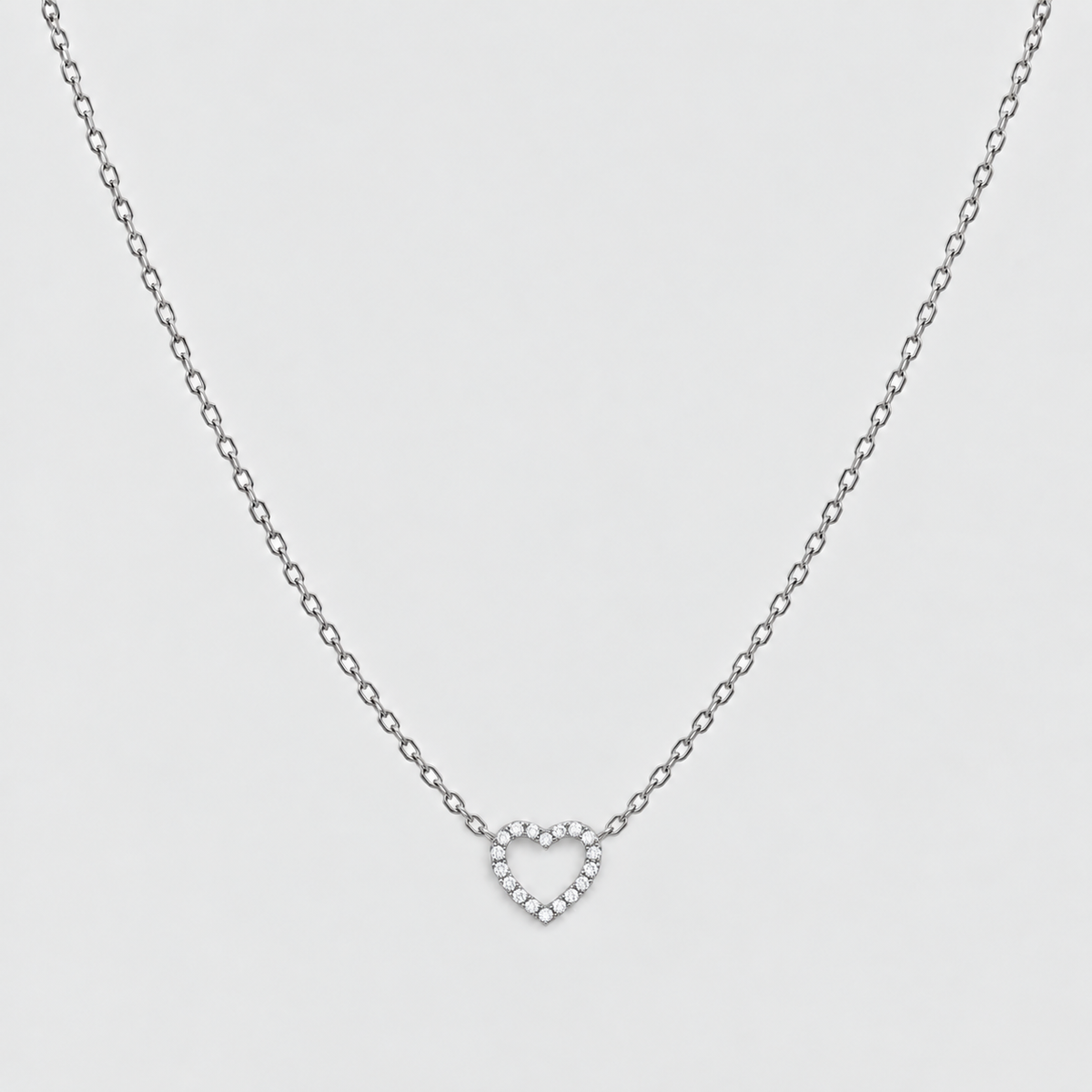 Lab Grown Diamond Round Cut 0.12 Ct. Chain Necklace (EF/VVS-VS)