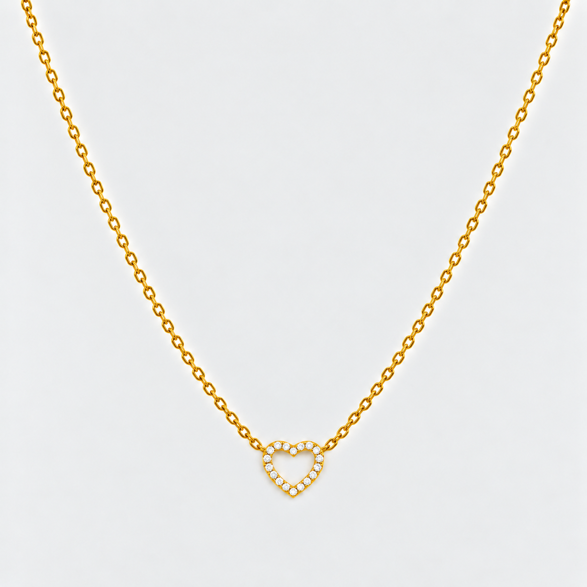 Lab Grown Diamond Round Cut 0.12 Ct. Chain Necklace (EF/VVS-VS)
