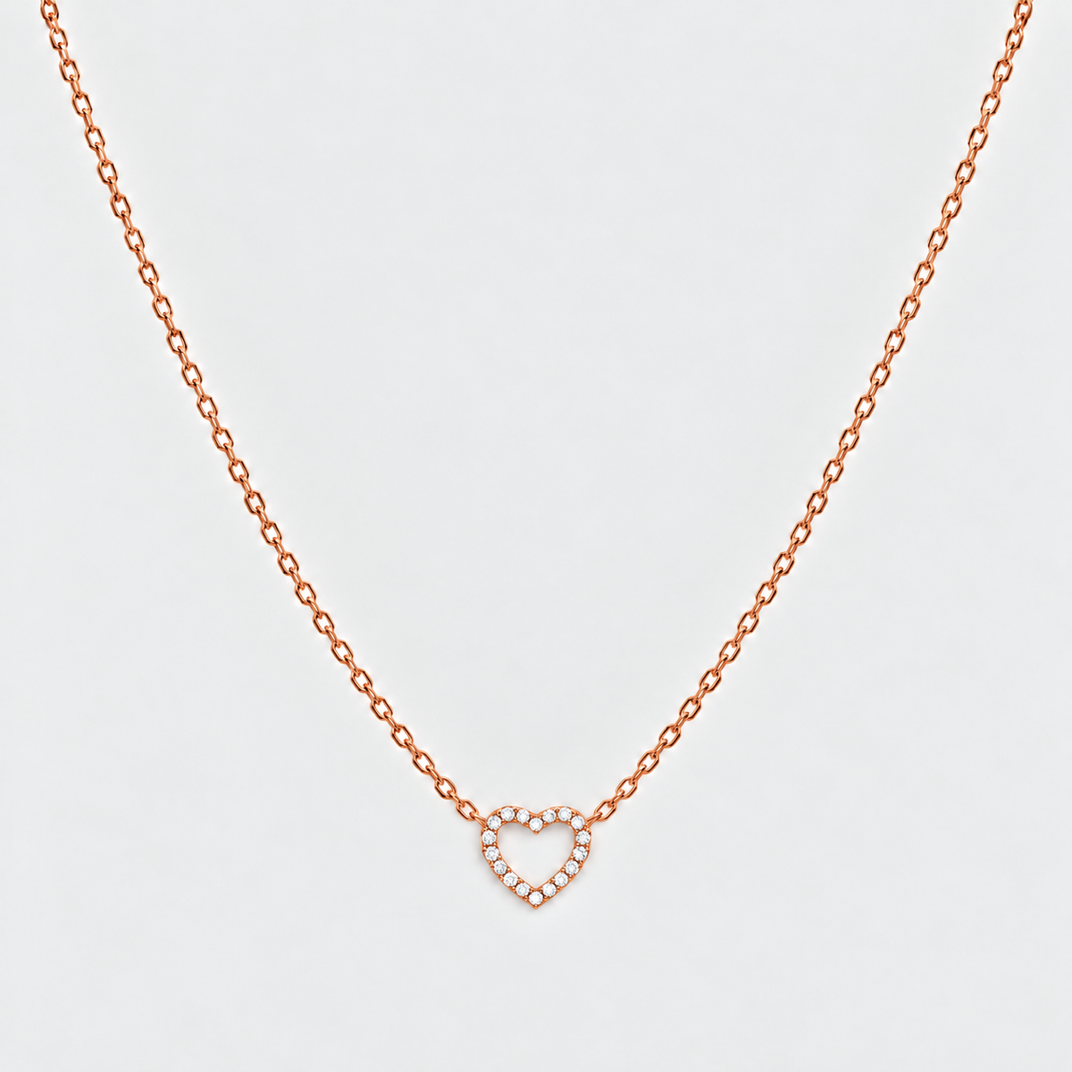 Lab Grown Diamond Round Cut 0.12 Ct. Chain Necklace (EF/VVS-VS)
