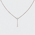 Lab Grown Diamond Round & Pear Chain Necklace 0.22 Ct. (EF/VVS-VS)