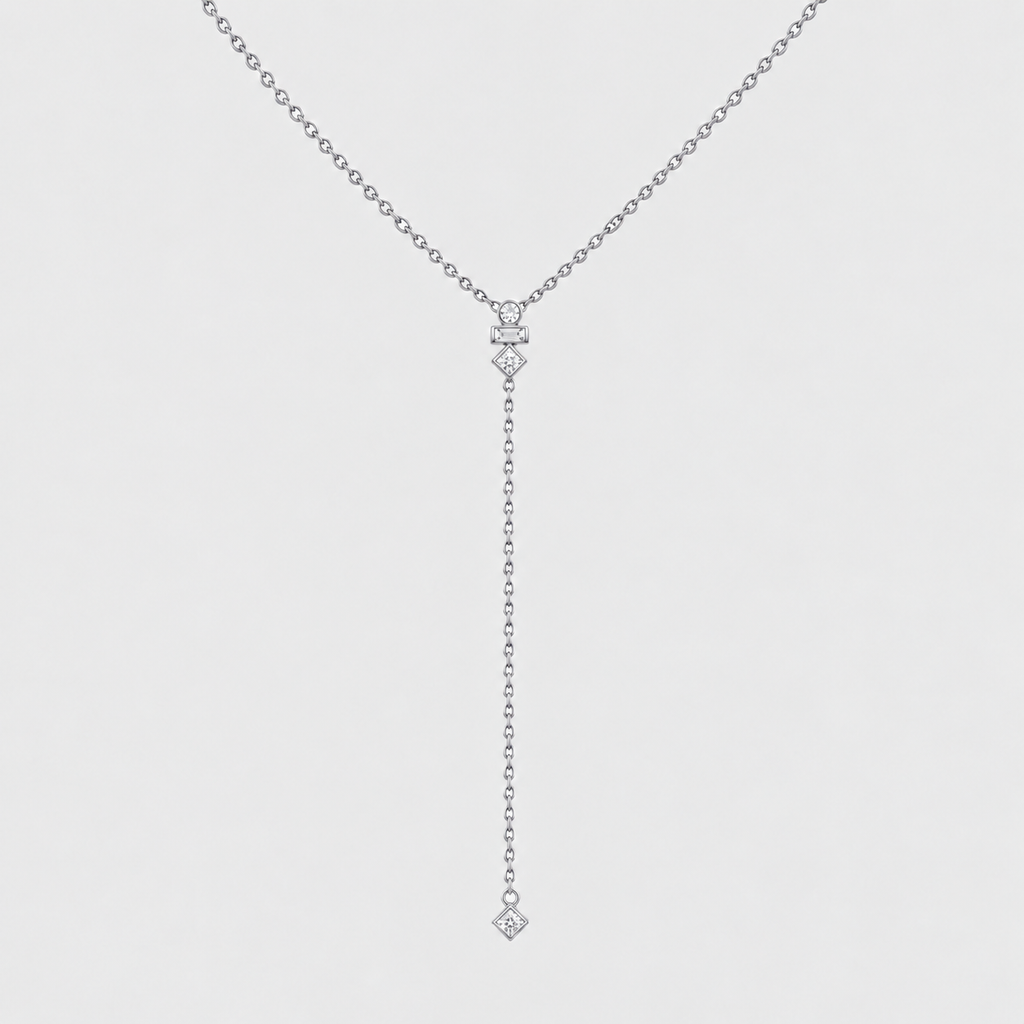Lab Grown Diamond Multi Cut Chain Necklace 0.40 Ct. (EF/VVS-VS)