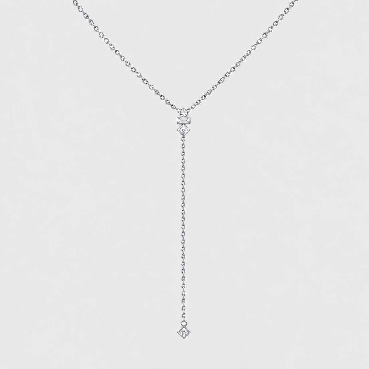 Lab Grown Diamond Multi Cut Chain Necklace 0.40 Ct. (EF/VVS-VS)