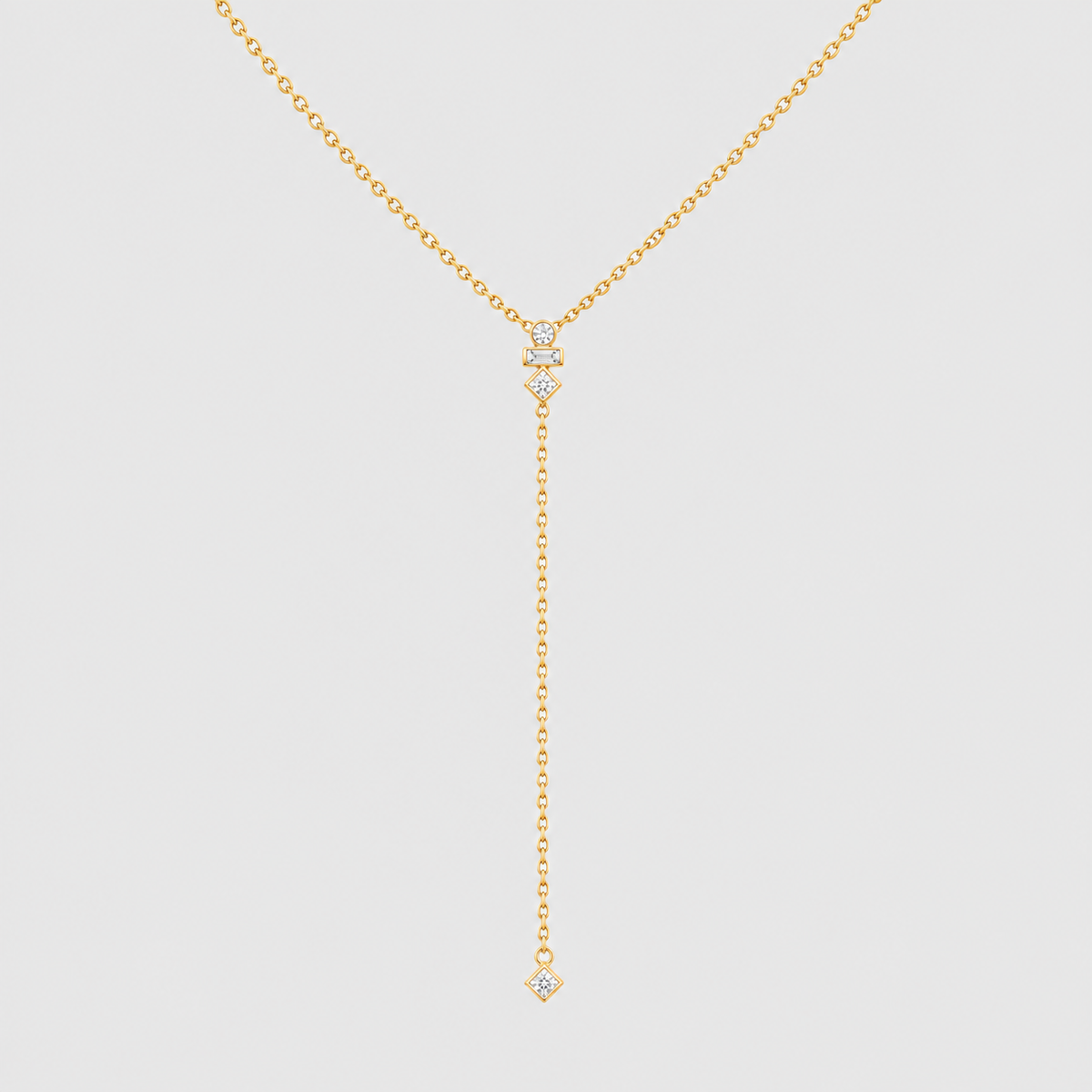 Lab Grown Diamond Multi Cut Chain Necklace 0.40 Ct. (EF/VVS-VS)