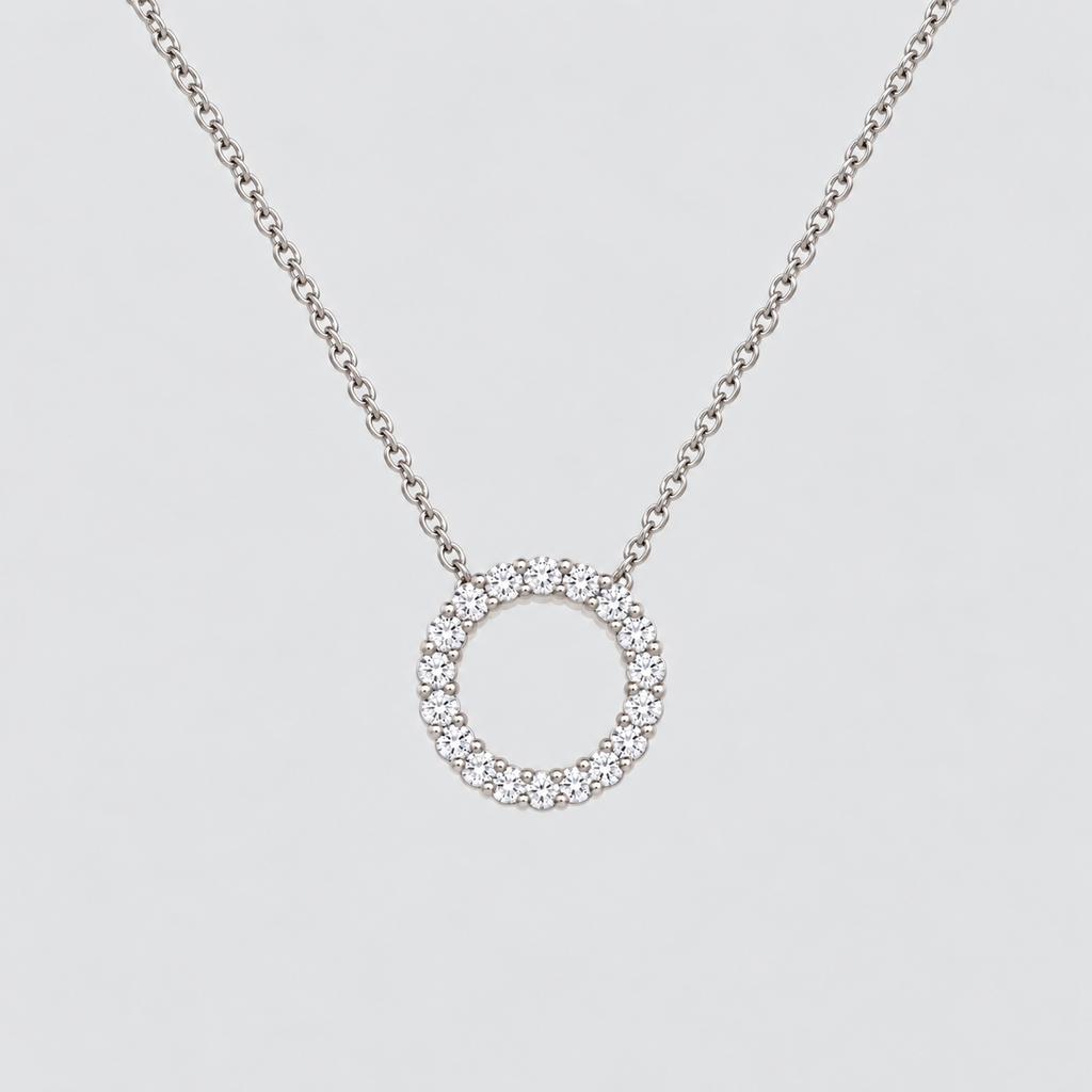 1.30 Ct. Lab Grown Diamond Round Cut Chain Necklace (EF/VVS-VS)