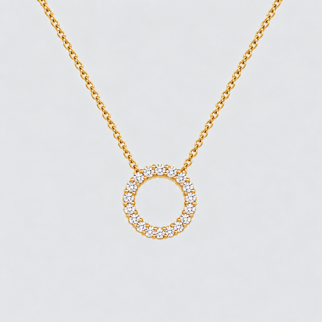 1.30 Ct. Lab Grown Diamond Round Cut Chain Necklace (EF/VVS-VS)