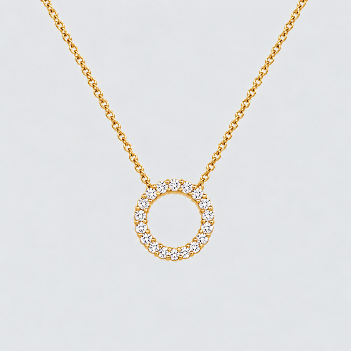1.30 Ct. Lab Grown Diamond Round Cut Chain Necklace (EF/VVS-VS)