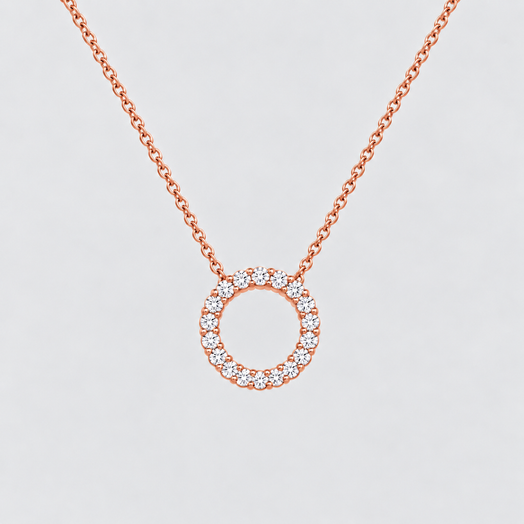 1.30 Ct. Lab Grown Diamond Round Cut Chain Necklace (EF/VVS-VS)