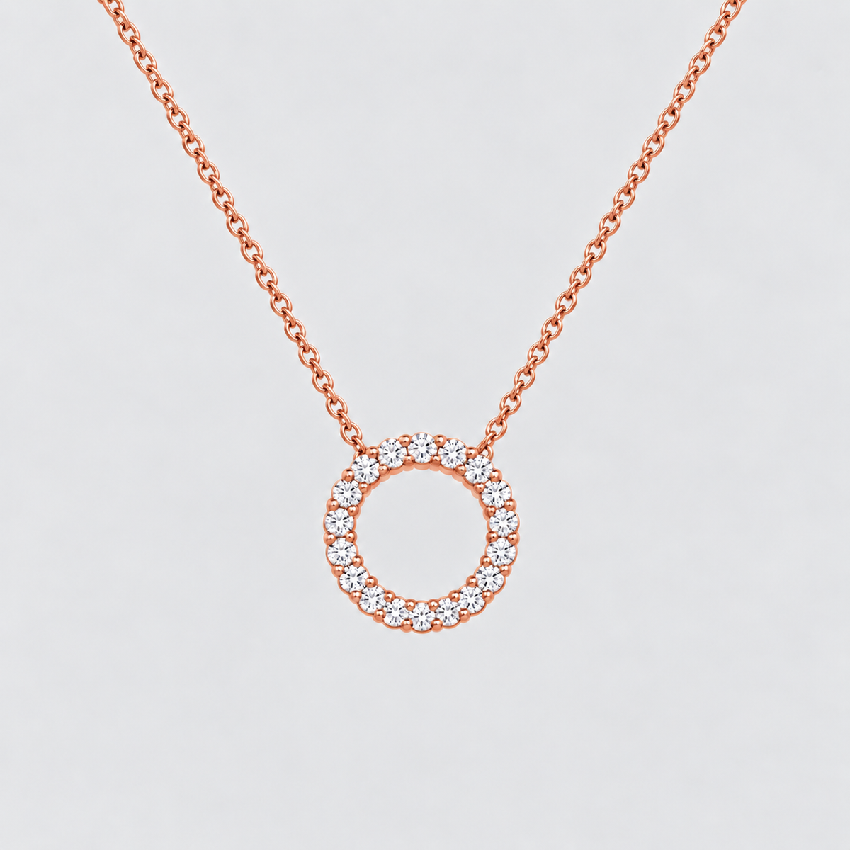 1.30 Ct. Lab Grown Diamond Round Cut Chain Necklace (EF/VVS-VS)