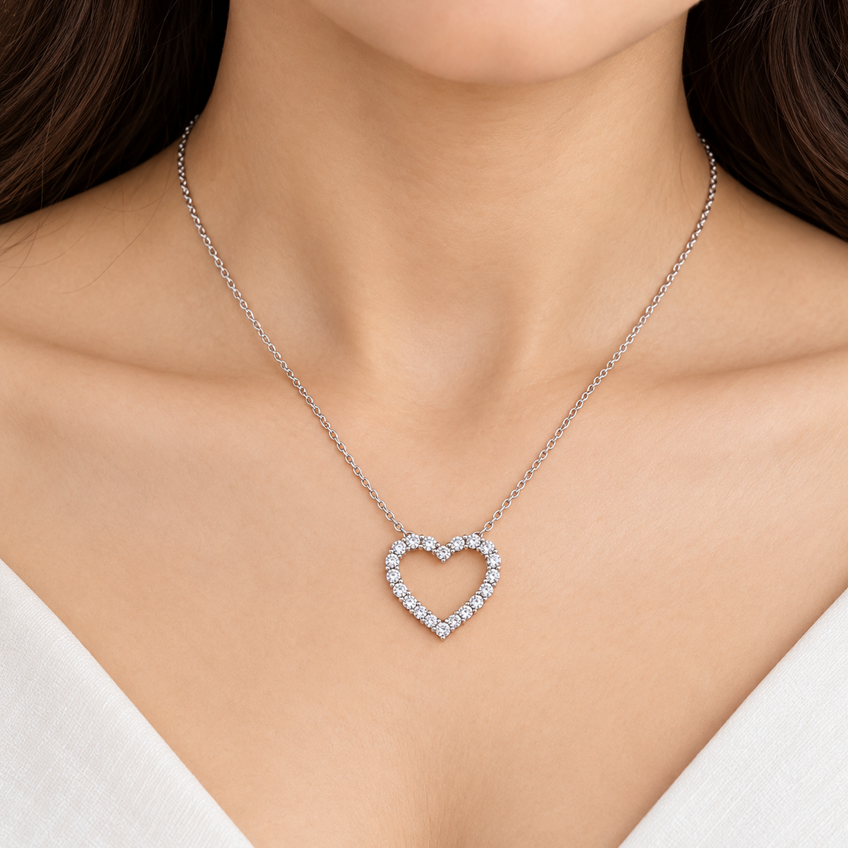 1.5 Ct. Lab Grown Diamond Round Chain Necklace (EF/VVS-VS)