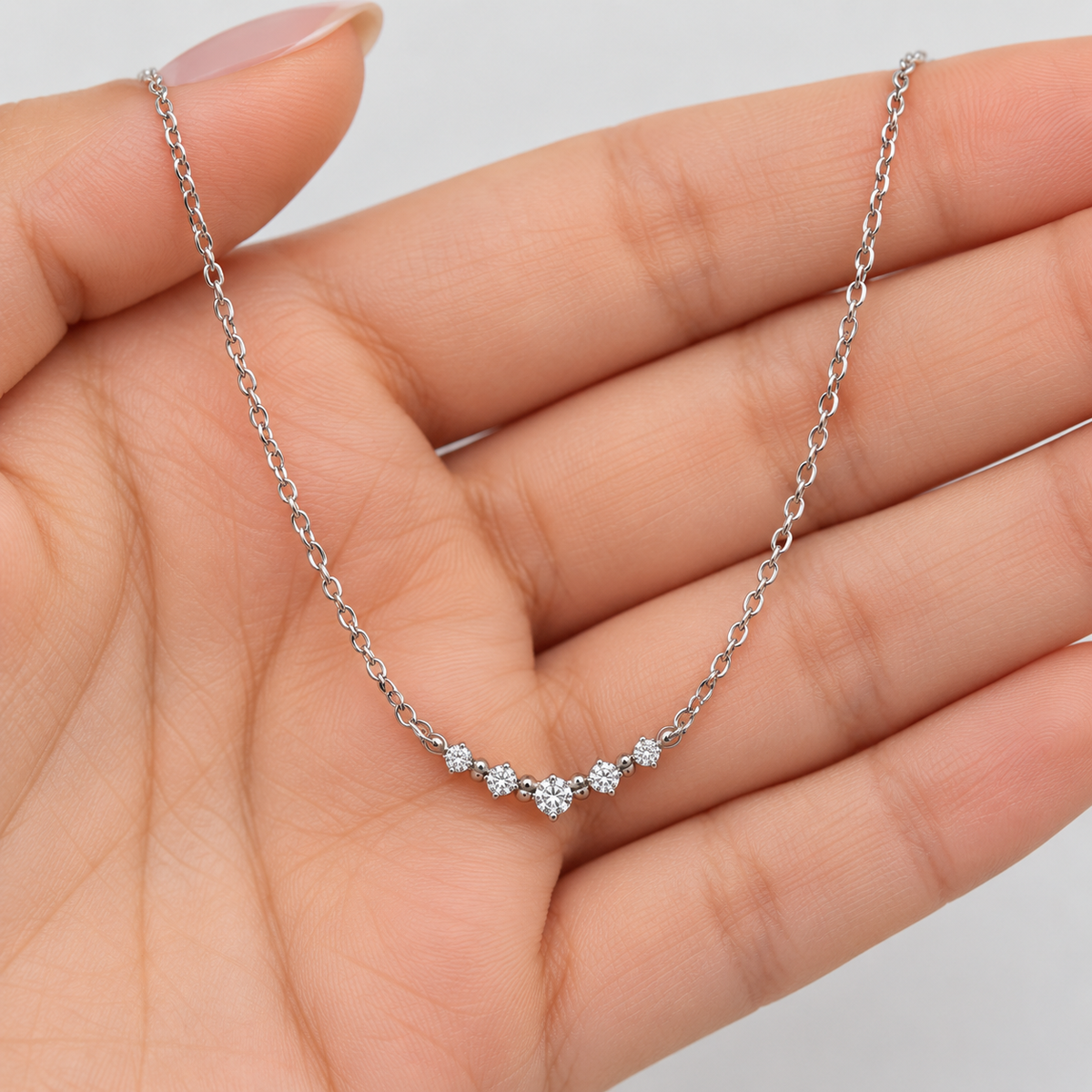 Lab Grown Diamond 0.18 Ct. Cluster Pendant Necklace (EF/VVS-VS)