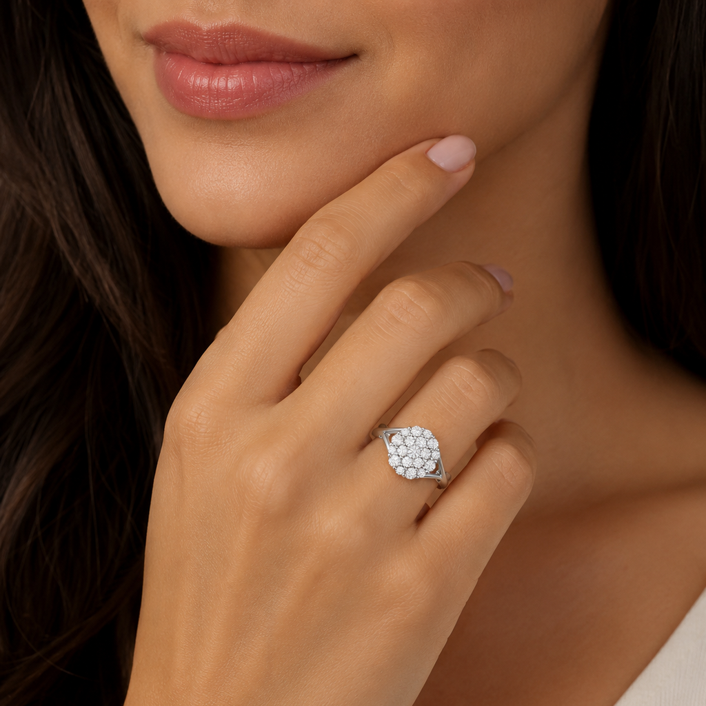 0.3 Ct. Lab Grown Diamond Cluster Ring (VS-EF)
