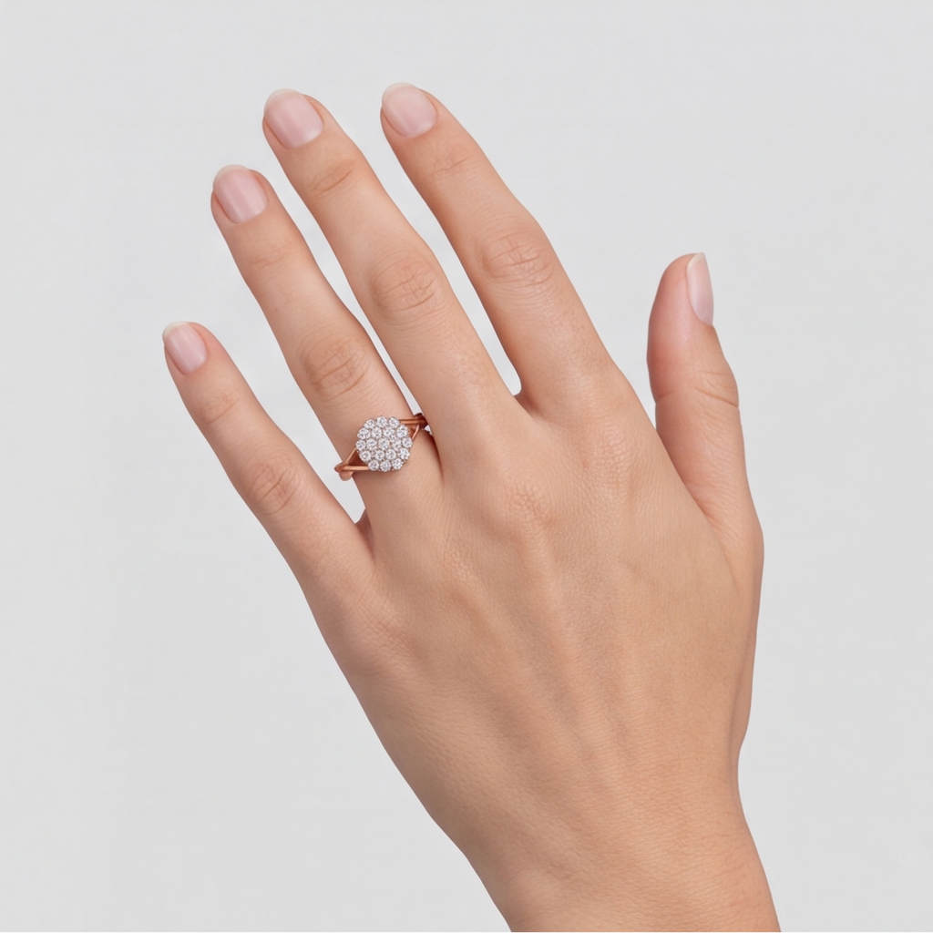 0.3 Ct. Lab Grown Diamond Cluster Ring (VS-EF)