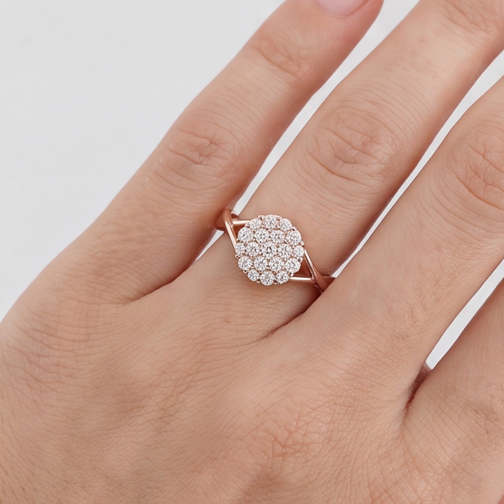 0.3 Ct. Lab Grown Diamond Cluster Ring (VS-EF)