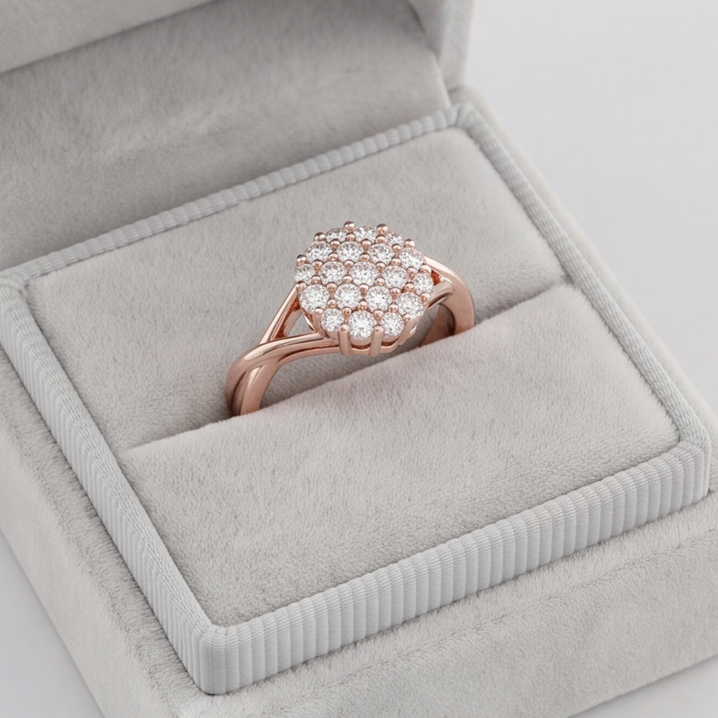 0.3 Ct. Lab Grown Diamond Cluster Ring (VS-EF)