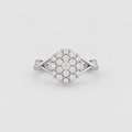 Lab Grown Round Cut Diamond Cluster Ring 0.30 Ct. (EF/VVS-VS)