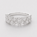 1.80 Ct. Lab Grown Diamond Multi Cut Cluster Ring (EF-VS)